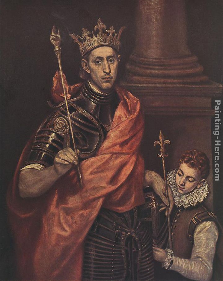 A Saintly King painting - El Greco A Saintly King art painting